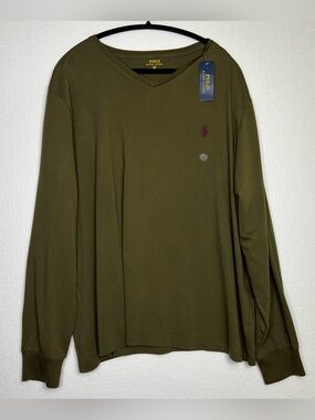 Polo Ralph Lauren olive green long-sleeve shirt size XL NWT